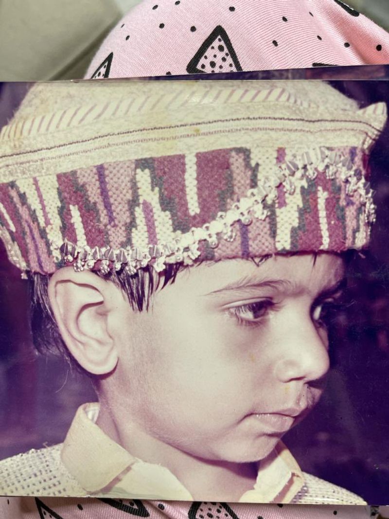 As for here, Chahal wears a traditional cap on his head.