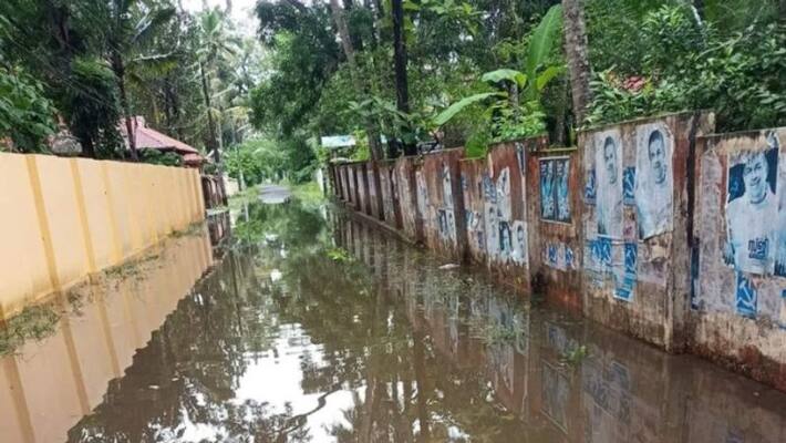 Waterlogging in Kollassery Road in Alappuzha Waterlogging in Kollassery Road in Alappuzha