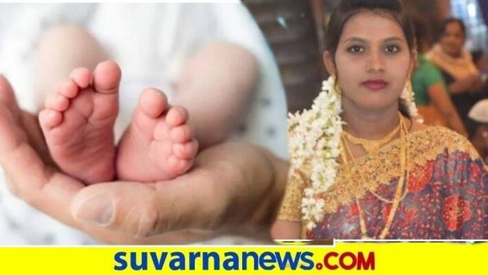 Woman gives birth in front of hospital in Mandya family accuses hospital of denying admission snr Woman gives birth in front of hospital in Mandya family accuses hospital of denying admission snr