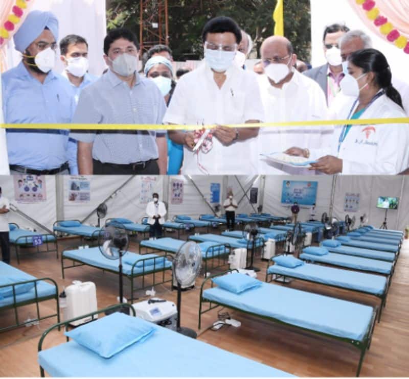 Chief Minister inaugurated a COVID Special Care Centre and COVID-19 vaccination camp at Chennai