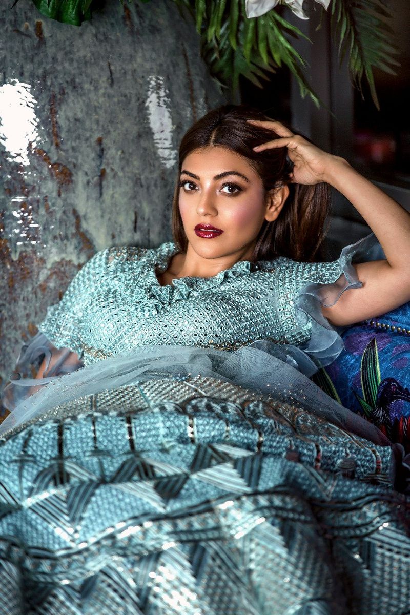kajal sleeve less gown photo trending and big changes her body  arj