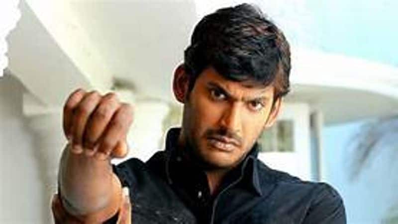 Actor Vishal had an accident while shooting during a fight scene