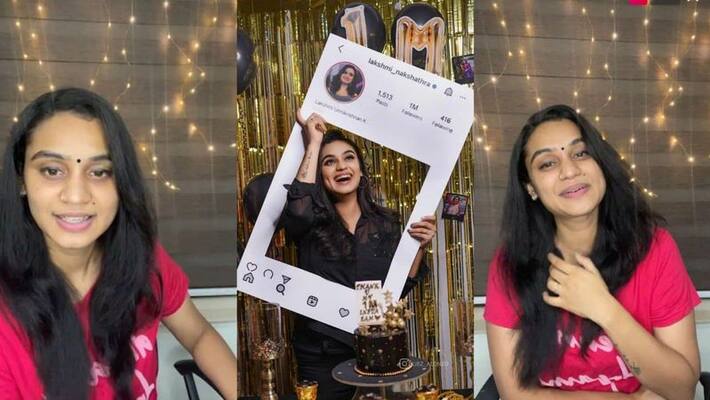 lakshmi nakshatra celebrate her one million followers lakshmi nakshatra celebrate her one million followers