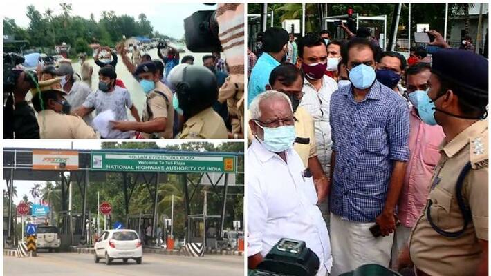 dyfi congress protest against kollam bypass toll dyfi congress protest against kollam bypass toll