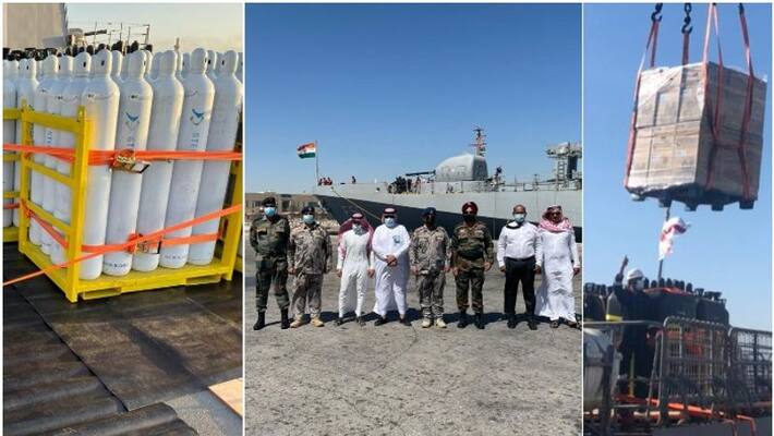 Indian ship reached Saudi to collect oxygen Indian ship reached Saudi to collect oxygen