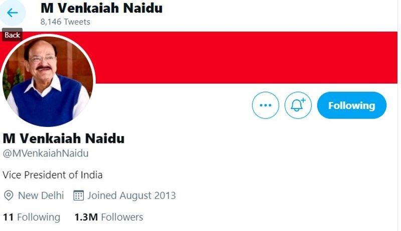 Twitter removes Blue verified badge from personal handle of VP Venkaiah naidu