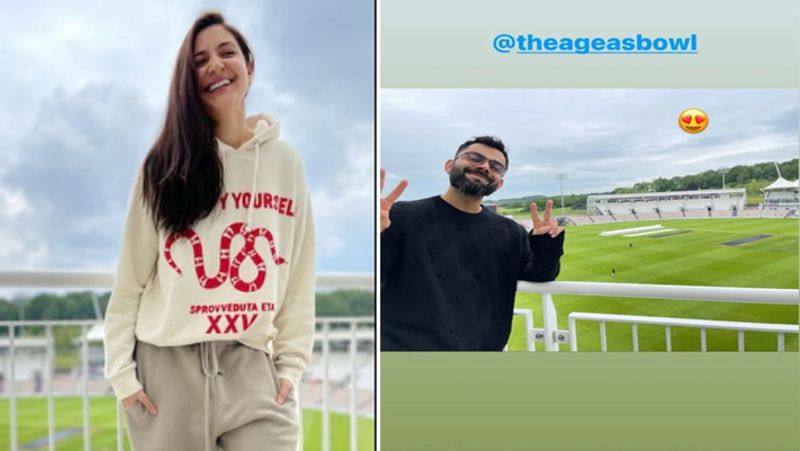T20 World cup 2021 Anushka sharma share adorable aughter Vamika and virat kohli pic in social media ckm