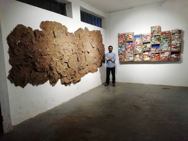 Manveer Singhs artwork from plastic wastes