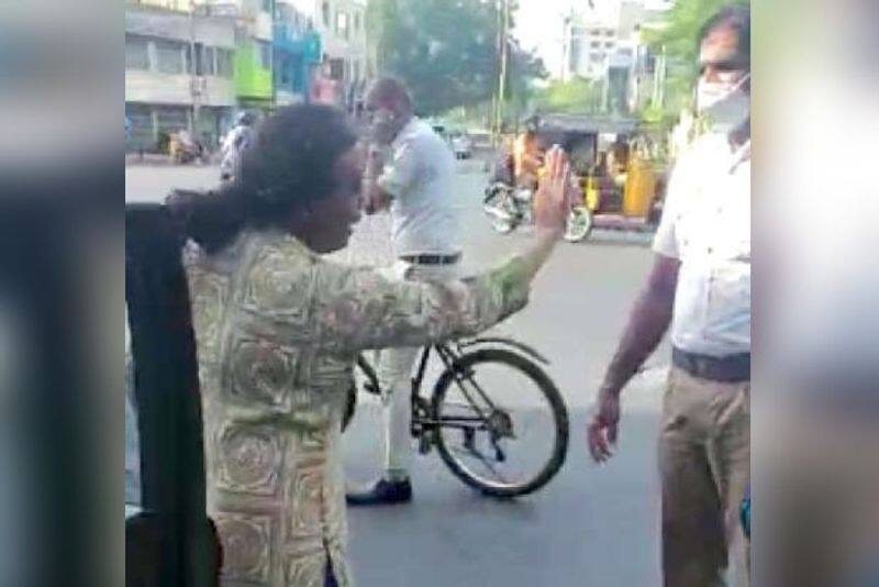 Do you know what happened to the woman who threatened the police that she would take off police uniform?