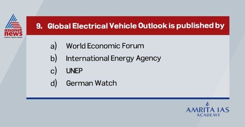 Answer (b) The report released by IEA identifies and discusses recent developments in electric mobility across the globe. As per the report more than 30% of the new vehicle sales in India will be electric by 2030.