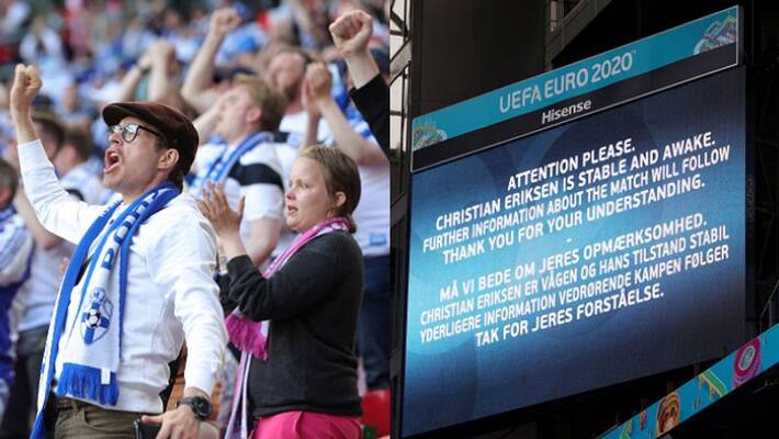 UEFA EURO 2020 Denmark Finland fans chants Christian Eriksen name Video UEFA EURO 2020 Denmark Finland fans chants Christian Eriksen name Video