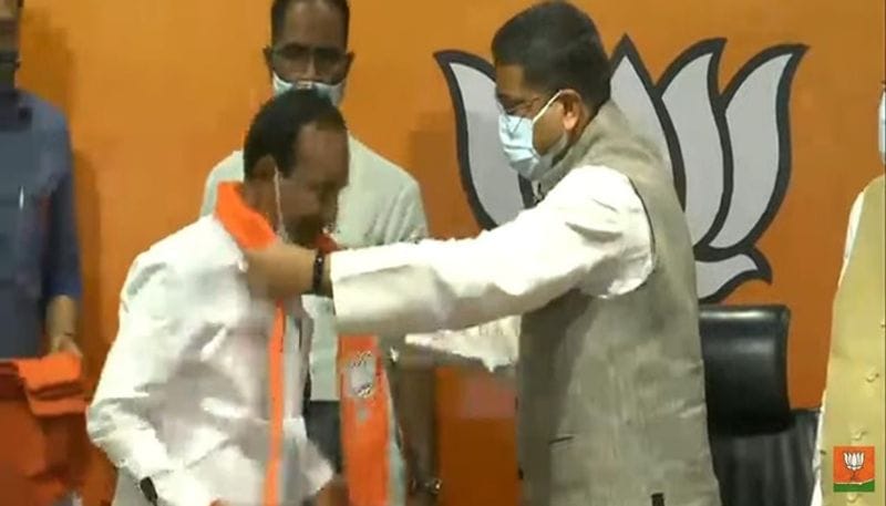 huzurabad bypoll... eatala rajender takes oath mla telangana assembly