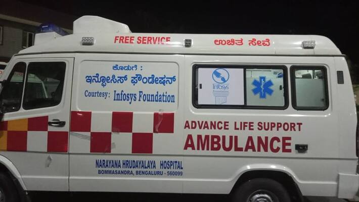 infosys foundation Donates Two ambulance rbj infosys foundation Donates Two ambulance rbj