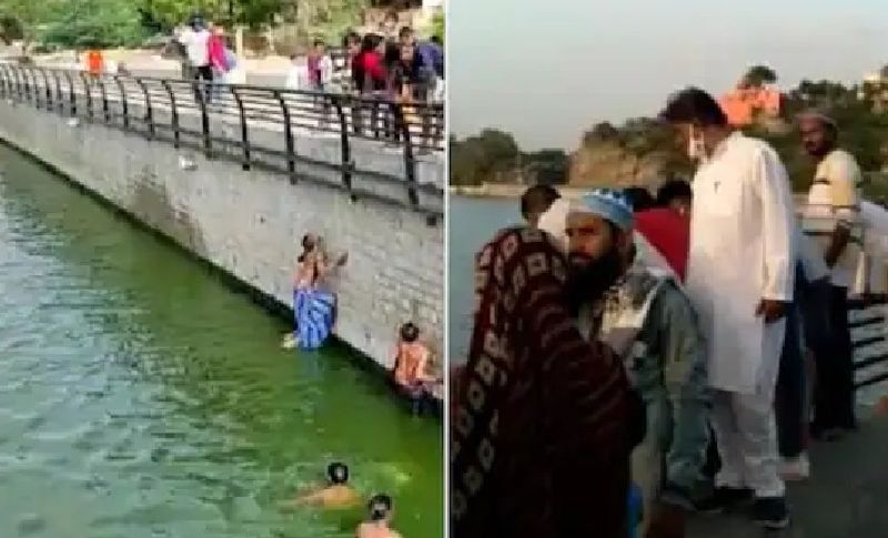 दरअसल, यह अनोखा मामला अजमेर की आनासागर झील को रविवार शाम में देखने को मिला। जहां अचानक 200 और 500 के नोट तैरने की सूचना से शहर में हड़कंप मच गया और झील में गोते लगाकर नोट इकट्ठा करते नजर आए।