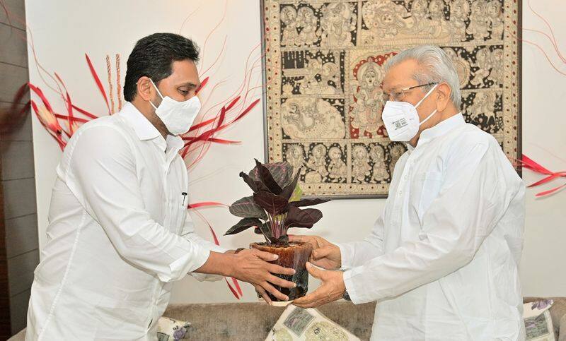 AP CM YS Jagan meets Governor Biswabhusan Harichandan lns