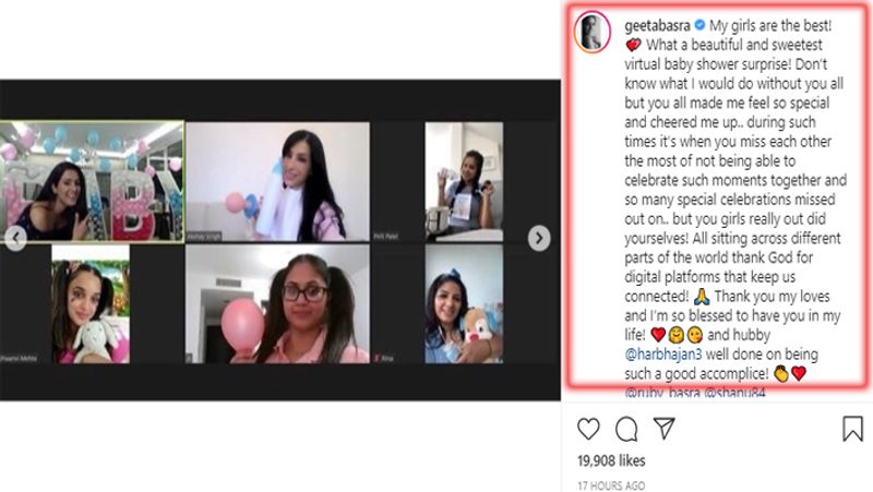 दोस्तों के लिए लिखा स्पेशल मैसेज
गीता ने बेबी शावर की फोटो शेयर कर अपनी गर्लगैंग और करीबियों के लिए खास मैसेज भी लिखा- 'मेरी लड़कियां सबसे अच्छी हैं! क्या सुंदर और स्वीट गोद भराई सरप्राइज था। पता नहीं मैं आप सभी के बिना क्या करूंगी लेकिन आप सभी ने मुझे इतना खास महसूस कराया और मुझे खुश किया। ऐसे समय में जब आप एक-दूसरे को याद करते हैं। लेकिन तुम लड़कियों ने वास्तव में कर दिखाया। दुनिया के अलग-अलग हिस्सों में बैठे सभी लोग को डिजिटल प्लेटफॉर्म पर जोड़ने के लिए भगवान का शुक्रिया अदा करें जो हमें जोड़े रखते हैं! धन्यवाद- मेरे प्यार और मैं आपको अपने जीवन में पाकर बहुत धन्य हूं। मेरे पति हरभजन सिंह आप सच में अच्छे साथी हैं।'