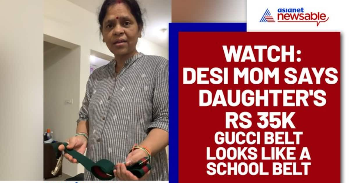 Mom explains ₹35k Gucci belt as a school belt; watch viral video