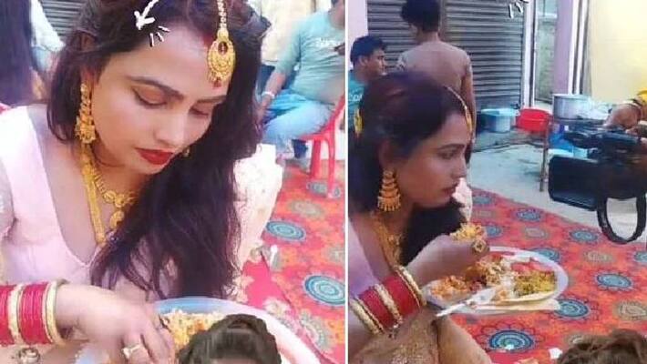 Woman Caught Eating Food With Hands At Wedding Woman Caught Eating Food With Hands At Wedding