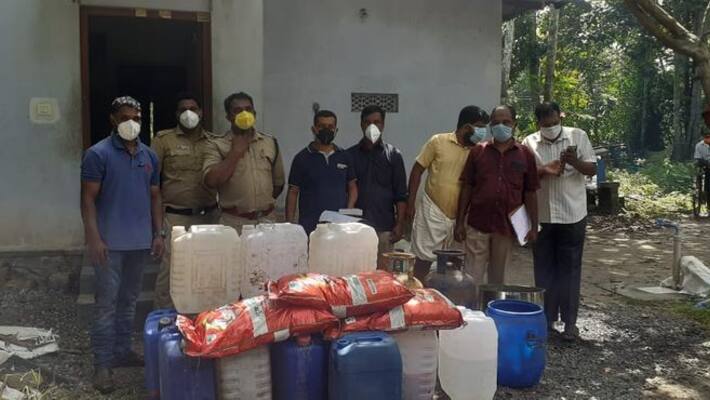 24 liters of country liquor seized from the house of the accused in the Harippad murder case 24 liters of country liquor seized from the house of the accused in the Harippad murder case
