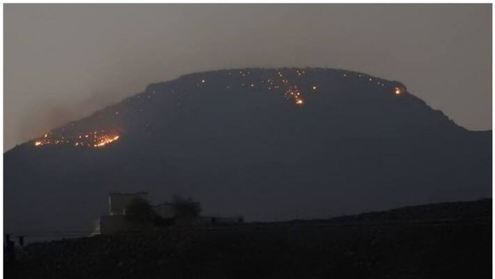 fire incident reported in Al Hark area of Oman fire incident reported in Al Hark area of Oman