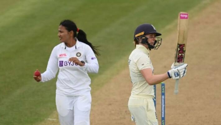 Sneh Rana picks three wicket on debut and India Women in control vs England Sneh Rana picks three wicket on debut and India Women in control vs England