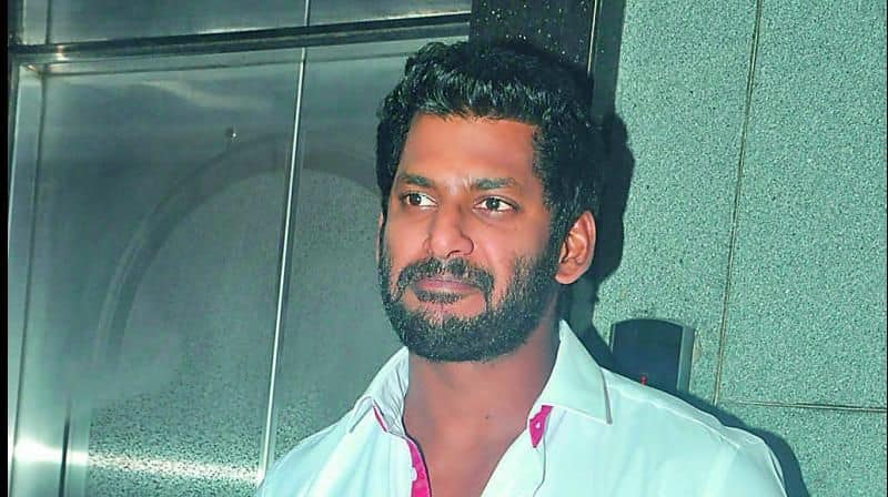 Actor Vishal had an accident while shooting during a fight scene