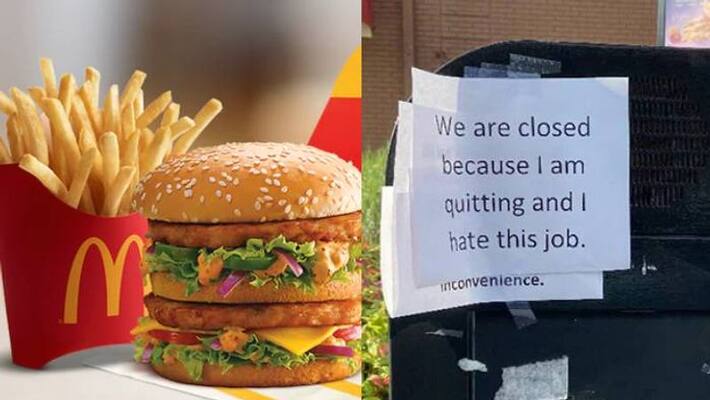McDonalds Worker Quits By Posting Sign McDonalds Worker Quits By Posting Sign