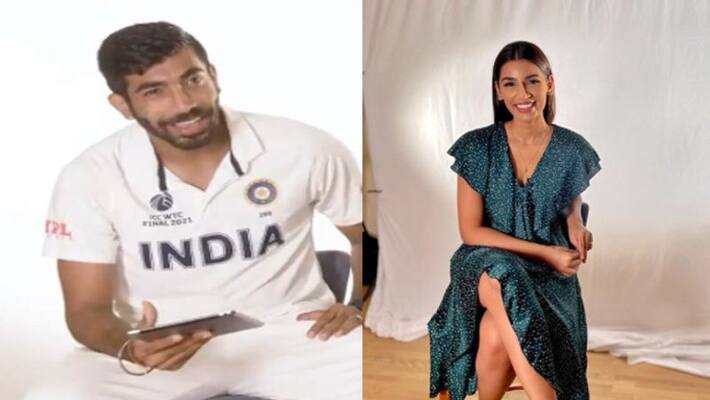 WTC Final: Jasprit Bumrahs wife Sanjana Ganesan Took Husband interview before the match dva WTC Final: Jasprit Bumrahs wife Sanjana Ganesan Took Husband interview before the match dva