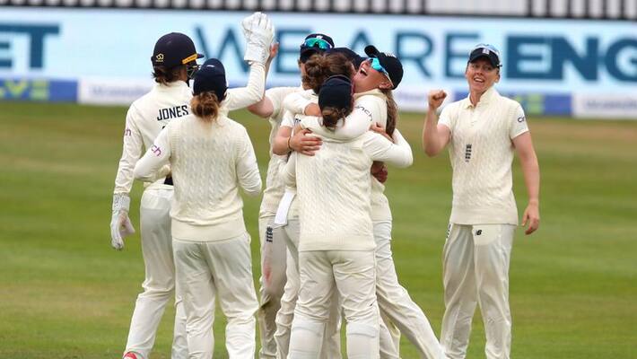 England Women in front foot vs India Women in Bristol Test England Women in front foot vs India Women in Bristol Test