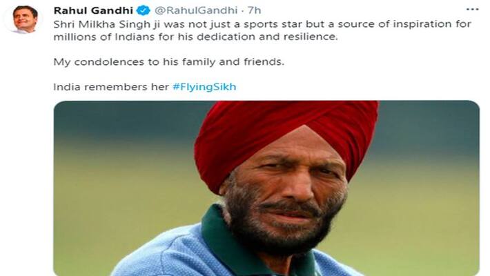 Rahul Gandhi trolled on Twitter after tweeting on Milkha Singh kpn Rahul Gandhi trolled on Twitter after tweeting on Milkha Singh kpn