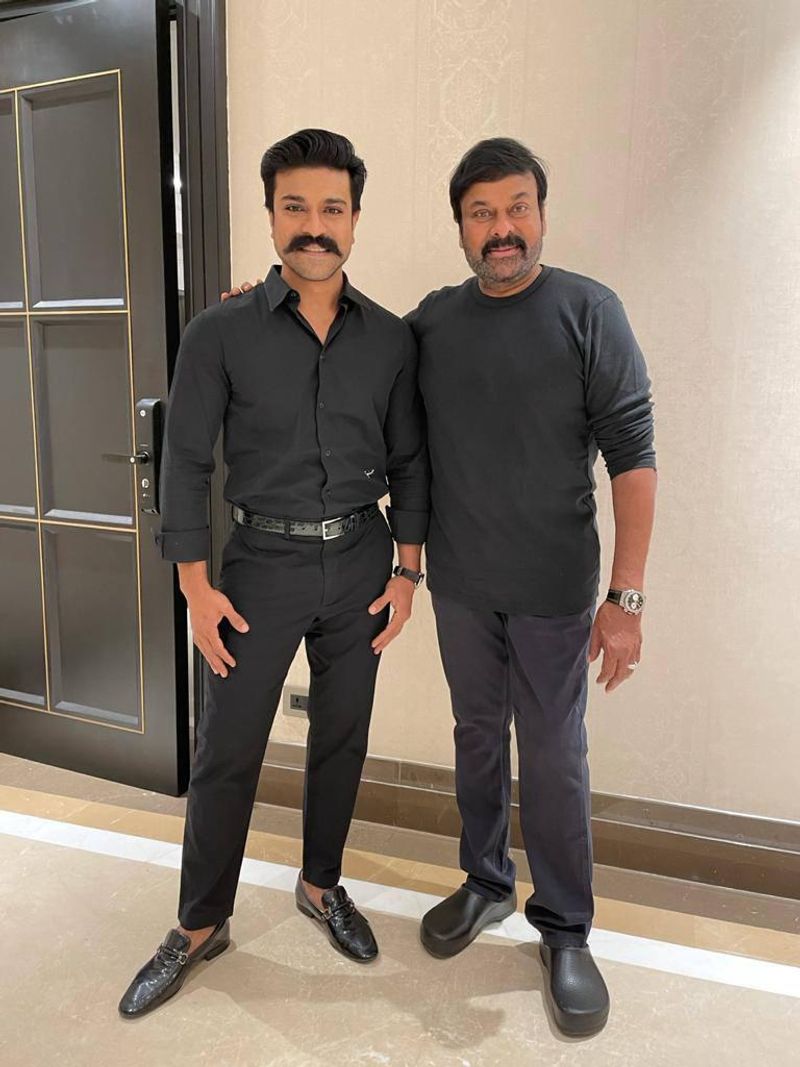 మెగాస్టార్ చిరంజీవితో ఉన్న ఫోటోని పంచుకుని విషెస్ చెప్పిన రామ్చరణ్.
