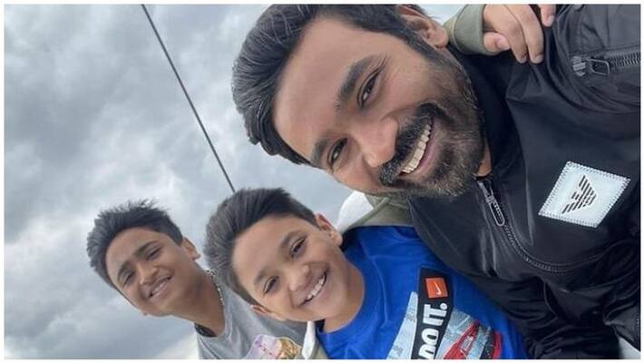 dhanush fathers day special photo goes viral dhanush fathers day special photo goes viral