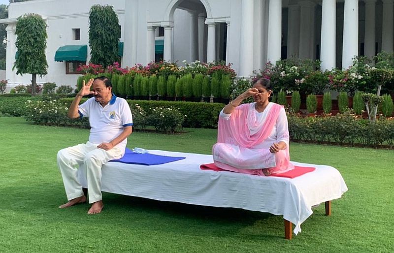 Vice President Venkaiah Naidu said, "Let us resolve to brighten our lives physically, mentally and spiritually by practising Yoga every day." 