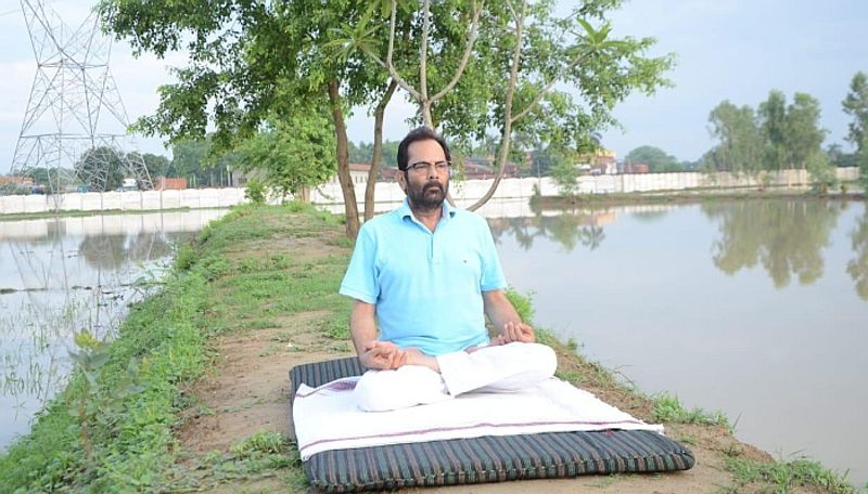 Union Minister of Minority Affairs Mukhtar Abbas Naqvi said, "Along with medicine, meditation has also played an important role to ensure good health and well being of the people during Corona pandemic."