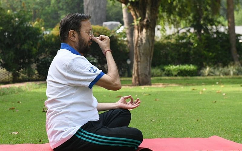 Environment and Information & Broadcasting minister Prakash Javadekar said, Morning shows the day, and Yoga morning brightens the day with positive energy. Make Yoga a part of daily routine."