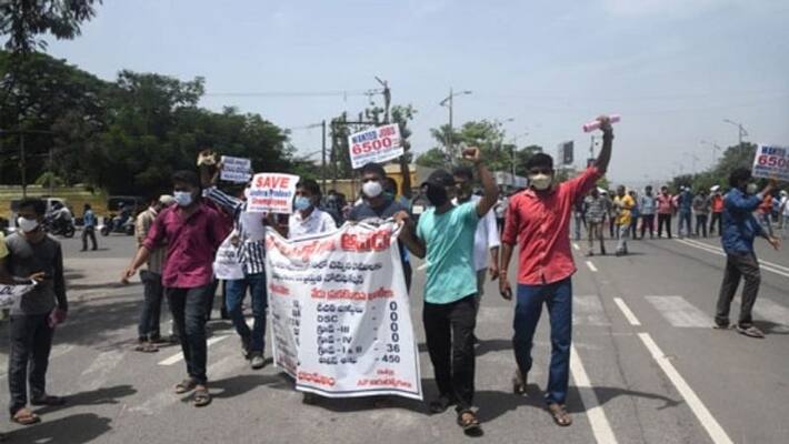 Unemployment protests across the state over the AP job calendar - bsb Unemployment protests across the state over the AP job calendar - bsb