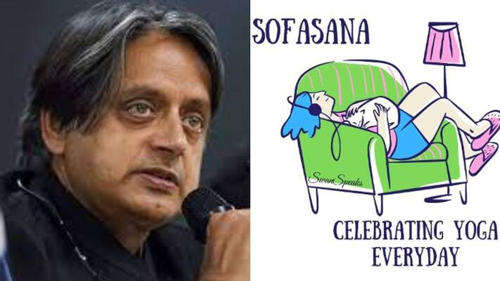 Shashi Tharoor says favorite yoga position is sofasana Shashi Tharoor says favorite yoga position is sofasana