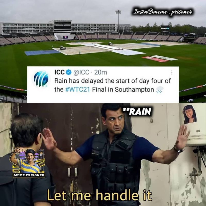 ఐసీసీ వరల్డ్ టెస్టు ఛాంపియన్షిప్ ఫైనల్ మ్యాచ్కి వర్షం అంతరాయం కలిగిస్తుండడంతో సోషల్ మీడియాలో వైరల్ అవుతున్న మీమీలు..