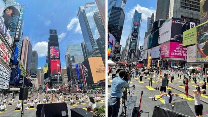 times square celebrates international yoga day bsm times square celebrates international yoga day bsm