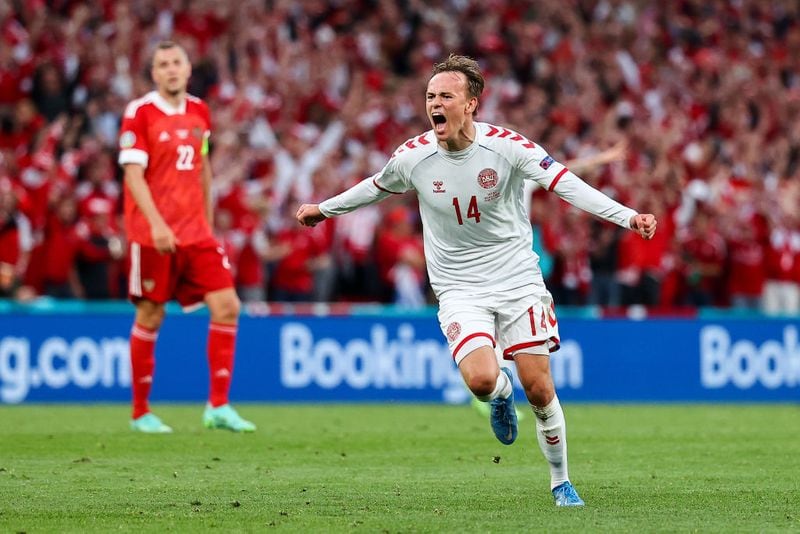 Denmark dismantles Russia to get through
In the other Group C game held simultaneously, Denmark utterly dismantled Russia 4-1 at the Telia Parken in Copenhagen. Denmark led 1-0 at half-time, thanks to Mikkel Damsgaard's strike in the 38th minute.
