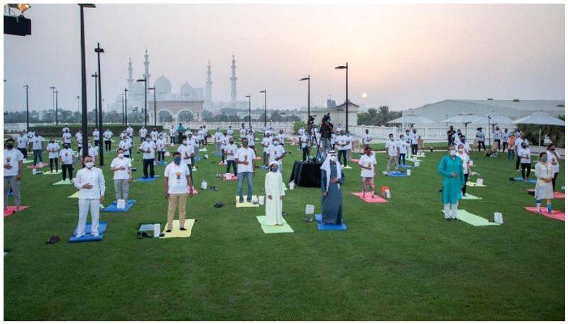 UAE Indian Embassy and dubai indian consulate observes International Yoga Day