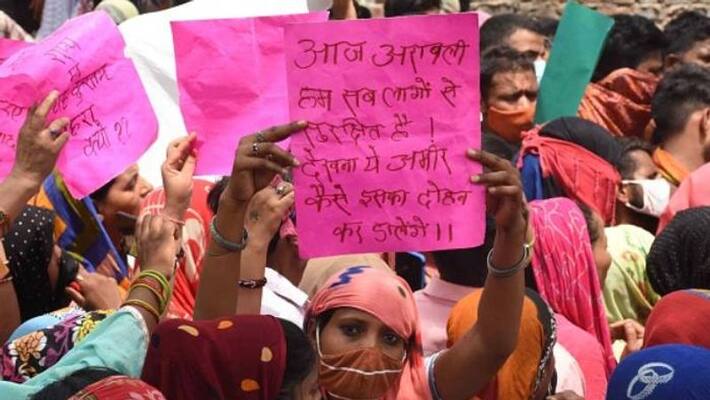 Supreme court order to clear encroached forest land protest Supreme court order to clear encroached forest land protest