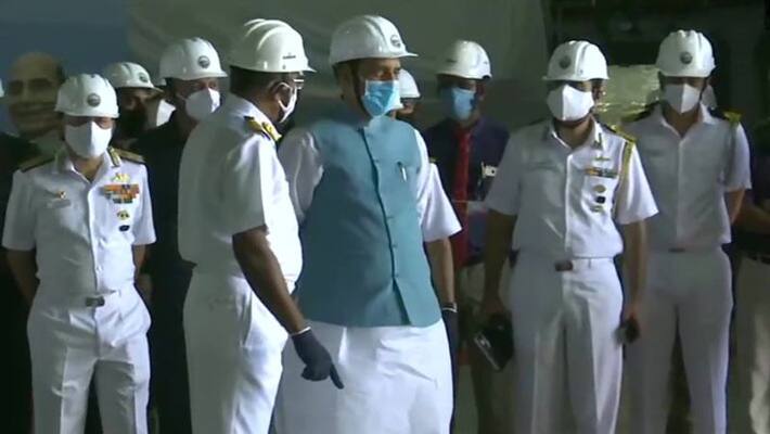 Kerala Defense Minister Rajnath Singh visits Southern Naval Command in Kochi kpa Kerala Defense Minister Rajnath Singh visits Southern Naval Command in Kochi kpa
