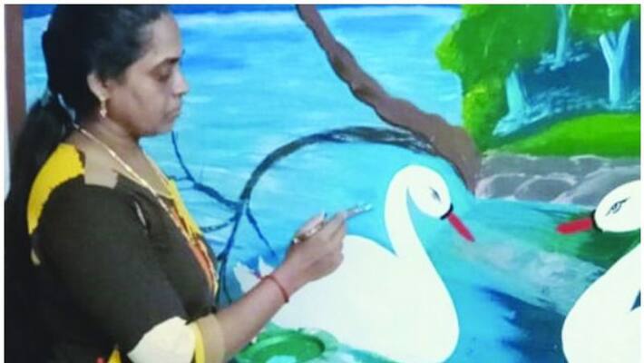 without coaching artist sheeba from alappuzha makes amazing paintings without coaching artist sheeba from alappuzha makes amazing paintings