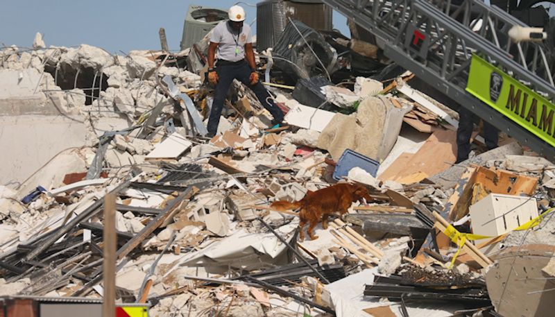 "We are listening for sounds -- tapping, steel twisting -- from below. Heavy machinery is lifting debris from the top. We have hope. We are utilising personnel to concentrate on areas from where we hear sounds."