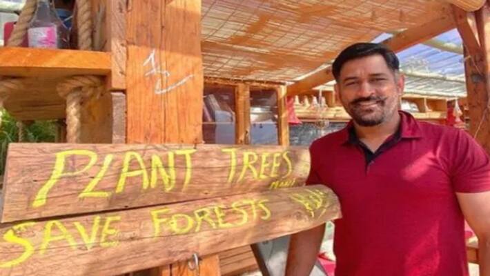 IPL 2021, CSK captain MS Dhoni draws flak for saying plant trees, save forests spb IPL 2021, CSK captain MS Dhoni draws flak for saying plant trees, save forests spb