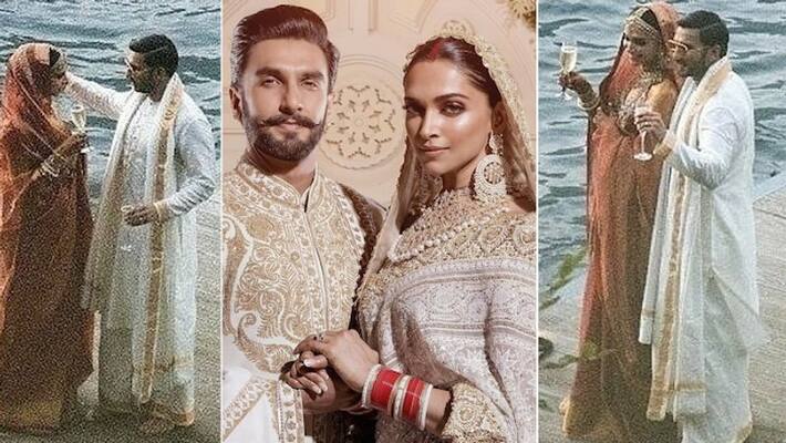 Deepika Padukone and Ranveer Singh raise a toast as newlyweds in