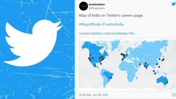 Twitter again shows distorted map of India on website Twitter again shows distorted map of India on website