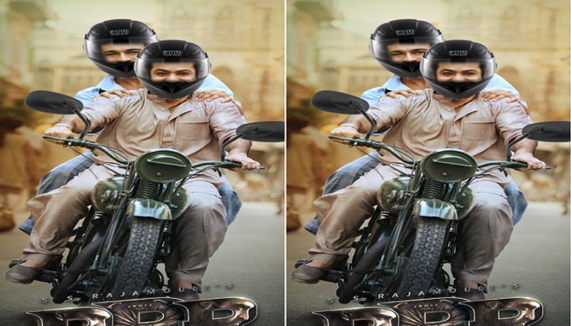 దీంతో ఈ ఫొటోలో బండిమీద హెల్మెట్ లేకుండా వెడుతున్న ఎన్టీఆర్, రామ్ చరణ్ మొహాలకు గ్రాఫిక్స్ లో హెల్మెట్ తగిలించి.. ఆ ఫొటోను సైబరాబాద్ ట్రాఫిక్ పోలీస్ అఫీషియల్ సైట్ లో పోస్ట్ చేసింది.
