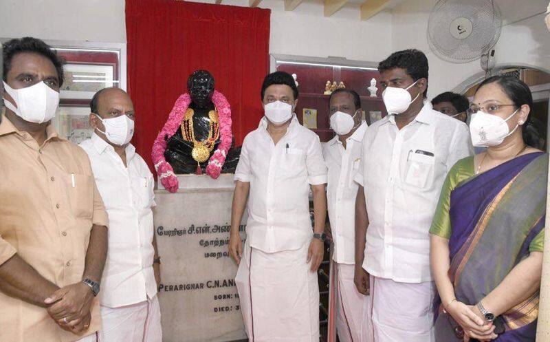 Chief Minister MK Stalin visit Kanchipuram anna house